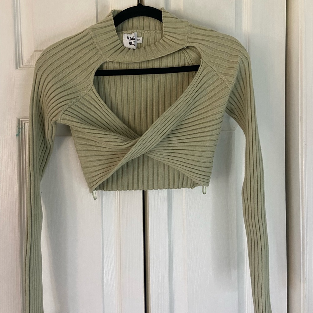 Princess Polly IRIS LONG SLEEVE TOP GREEN - Picture 2 of 6